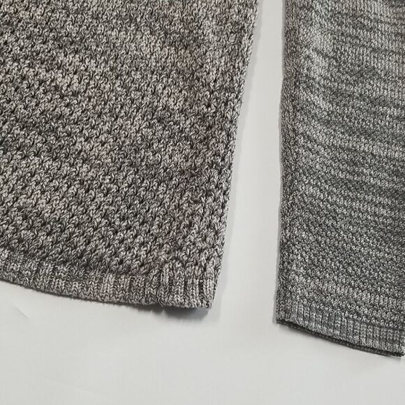 🎁5/$25 Left On Houston Sweater Womens Small Long Sleeve Grey Knit Open Neck - Picture 6 of 9